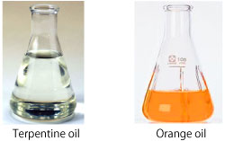 Orange oil and turpentine oil